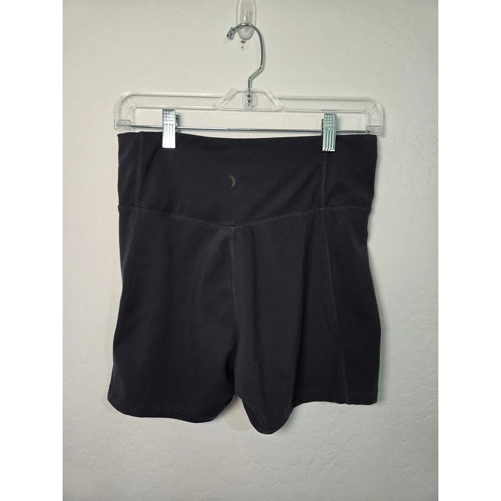 Jessica Simpson Women Black High Waisted Biker Shorts Activewear Yoga Size Large